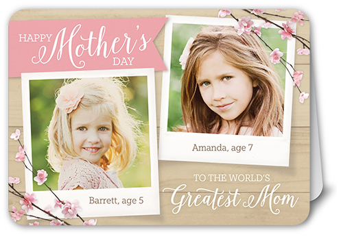 Beautiful Branches Mother's Day Card, Beige, Pearl Shimmer Cardstock, Rounded