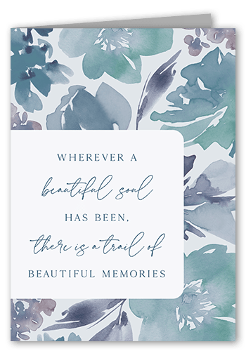 Beautiful Soul Sympathy Card, Blue, 5x7 Folded, Matte, Folded Smooth Cardstock, Square, Sky