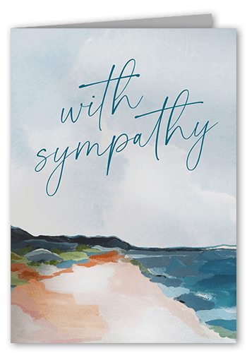 Blue Condolence Card For Friend