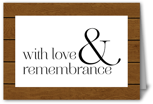 Loving Memorial Sympathy Card, Brown, 5x7 Folded, Matte, Folded Smooth Cardstock, Square