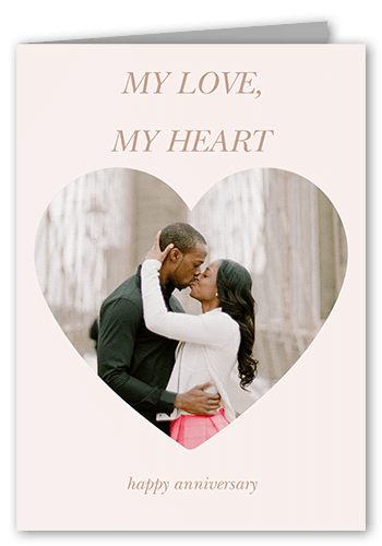 My Heart Anniversary Card, Pink, 5x7 Folded, Matte, Folded Smooth Cardstock, Square