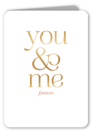 Forever Us Anniversary Card, White, 5x7 Folded, Matte, Folded Smooth Cardstock, Rounded