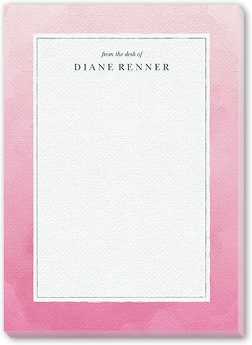 Watercolor Memo 5x7 Notepad, Pink