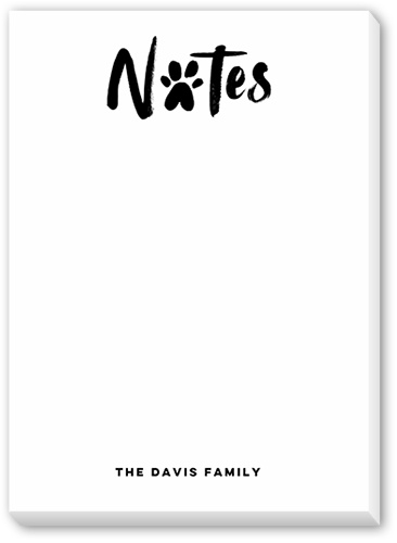 Fluffy Note 5x7 Notepad, White, Matte