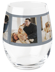 Mr & Mrs Neutral Printed Wine Glass by Shutterfly