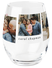 Mr & Mrs Neutral Printed Wine Glass by Shutterfly