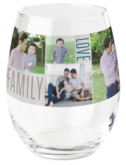 Mr & Mrs Neutral Printed Wine Glass by Shutterfly