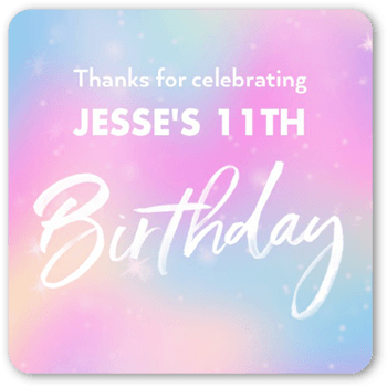 Bright Birthday Stickers, -Pink-Stickers