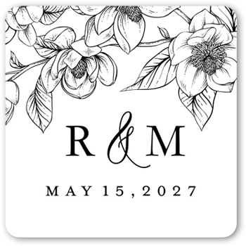 Marvelous Magnolia Stickers, StickersWhite