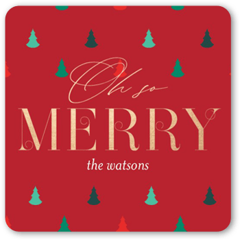 Festive Merry Letters Stickers, StickersRed