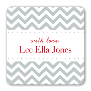 With Love Chevron Stickers, StickersSilver