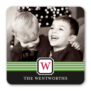 Monogram Band Stickers, StickersBlack