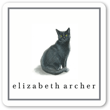 Black Cat Love Stickers, -Grey-Stickers