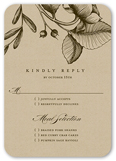 rustic and floral wedding response card