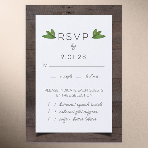 Encircled in Love Wedding Response Card, Brown, Matte, Signature Smooth Cardstock, Square