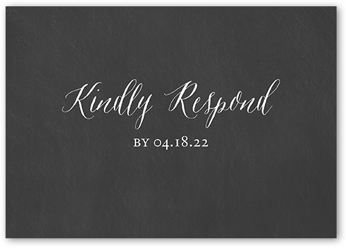 Heart Wreath Wedding Response Card, White, Matte, 100% Recycled Cardstock , Square, White