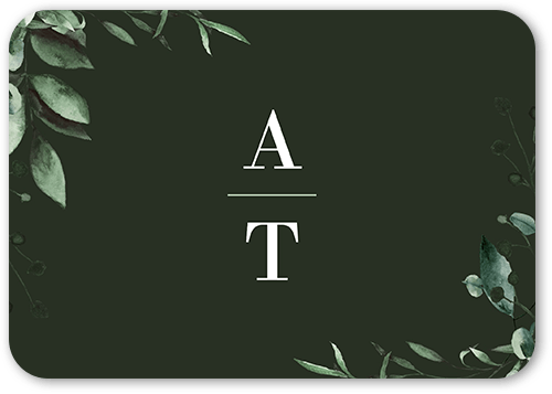 Rehearsal Bough Wedding Response Card, White, Matte, Signature Smooth Cardstock, Rounded, White