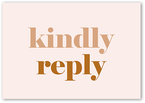 Bold Rehearsal Wedding Response Card, Pink, Matte, 100% Recycled Cardstock , Square