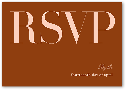 Timeless Toast Wedding Response Card, Brown, Matte, 100% Recycled Cardstock , Square