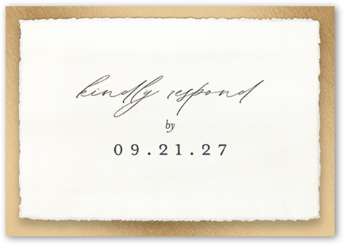 Unforgettable Union Wedding Response Card, White, Matte, Pearl Shimmer Cardstock, Square