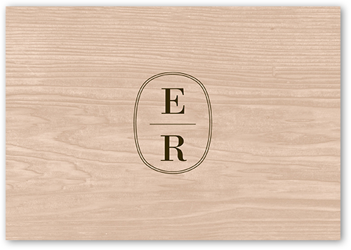 Majestic Monogram Wedding Response Card, Beige, Matte, Signature Smooth Cardstock, Square, Beige