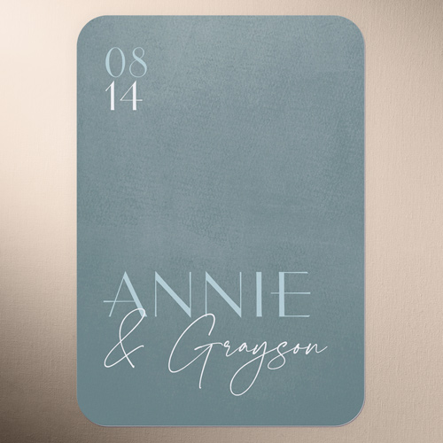 Modern Grace Wedding Response Card, Green, Matte, Signature Smooth Cardstock, Rounded, Leafy