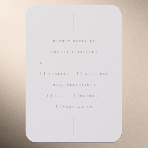 Wedding RSVP Cards With Portrait Layout