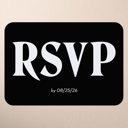 Modern Cutout Wedding Response Card, White, Pearl Shimmer Cardstock, Rounded, White