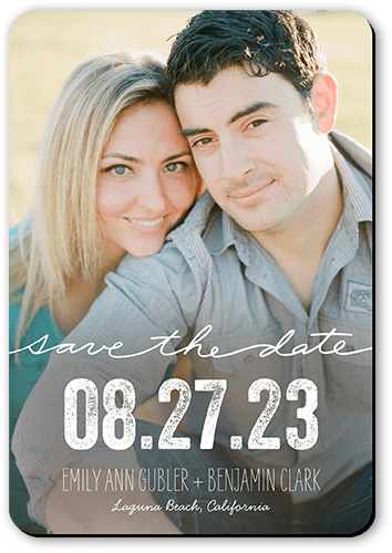 Enchanting Date Save The Date, White, Magnet, Matte
