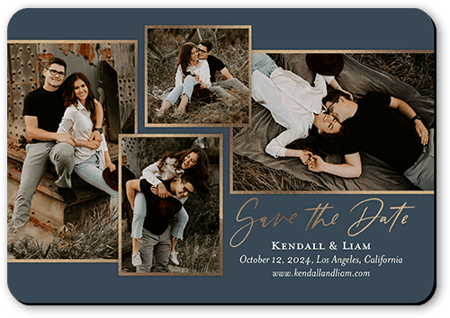 Fresh Frames Save The Date, Grey, Magnet, Matte