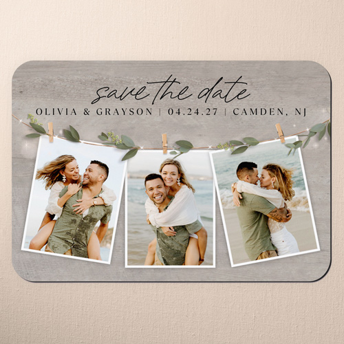 Charming Clips Save The Date, Gray, Magnet, Matte