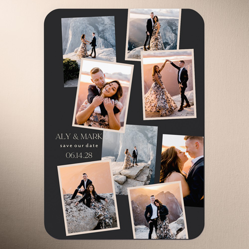 Abundant Memories Save The Date, Gray, Magnet, Matte, Gray