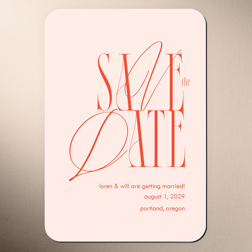 Iconic Impression Save The Date, Pink, Magnet, Matte, Strawberry