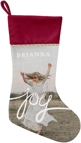 Spreading Joy Christmas Stocking, Red, White