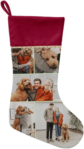 Gallery of Five Christmas Stocking, Red, Green