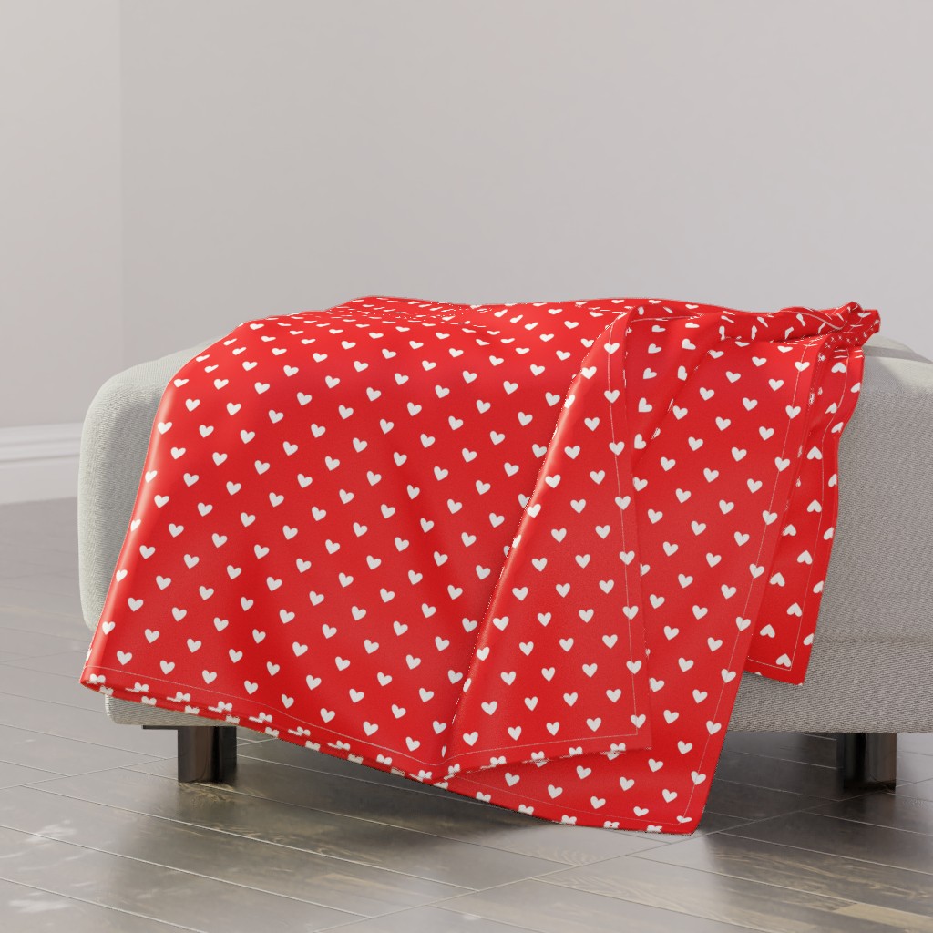 red hearts red love hearts valentines day true red blanket