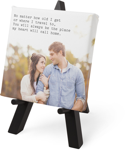 Gallery of One Text Tabletop Canvas Print, 6x6, No Frame, Tabletop Canvas, Multicolor