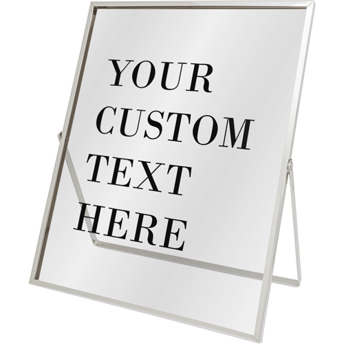 Custom Text Gallery Tabletop Floating Framed Print, 8x10, Silver, Multicolor