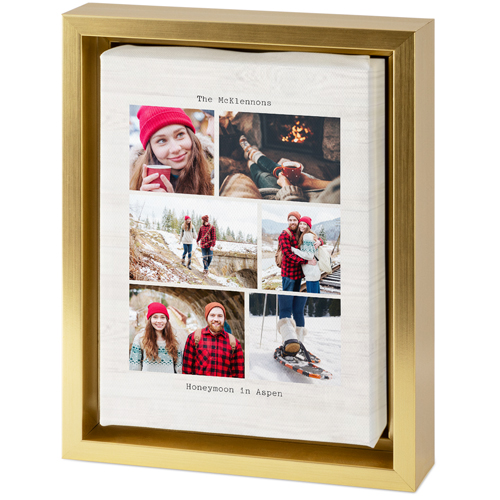 Rustic Gallery Of Six Tabletop Framed Canvas Print, 5x7, Gold, Tabletop Framed Canvas Prints, Multicolor