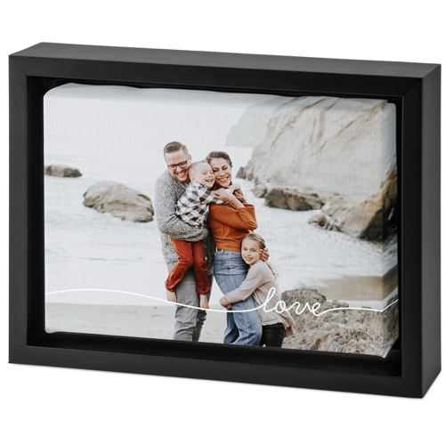 Love Doodle Tabletop Framed Canvas Print, 5x7, Black, Tabletop Framed Canvas Prints, White