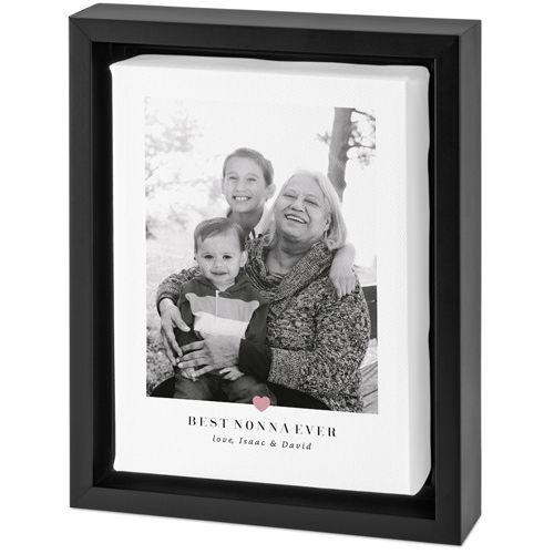 My Heart Tabletop Framed Canvas Print, 5x7, Black, Tabletop Framed Canvas Prints, White, white