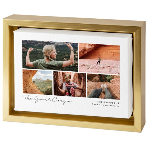 Landscape Gallery Of Five Tabletop Framed Canvas Print, 5x7, Gold, Tabletop Framed Canvas Prints, Multicolor