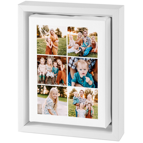 Grid Gallery Tabletop Framed Canvas Print, 5x7, White, Tabletop Framed Canvas Prints, Multicolor