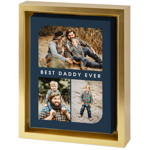 Rounded Edges Tabletop Framed Canvas Print, 5x7, Gold, Tabletop Framed Canvas Prints, Black, silhouette