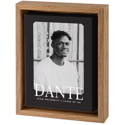 Dark Neutral Grad Tabletop Framed Canvas Print, 5x7, Natural, Tabletop Framed Canvas Prints, Gray