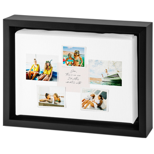 Handwritten Note Collage Tabletop Framed Canvas Print, 5x7, Black, Tabletop Framed Canvas Prints, White