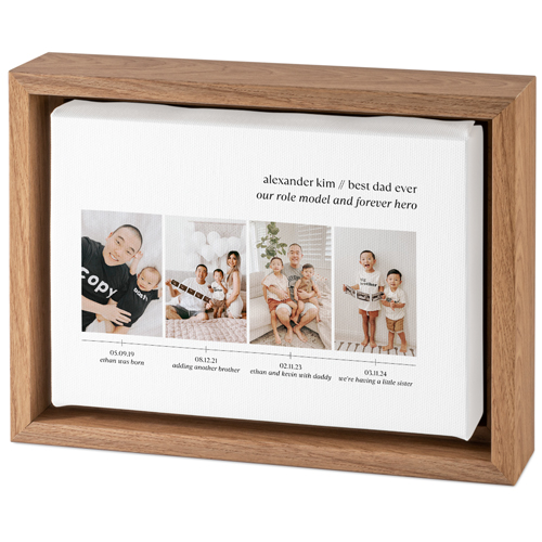 Timeline of Life Tabletop Framed Canvas Print, 5x7, Natural, Tabletop Framed Canvas Prints, White