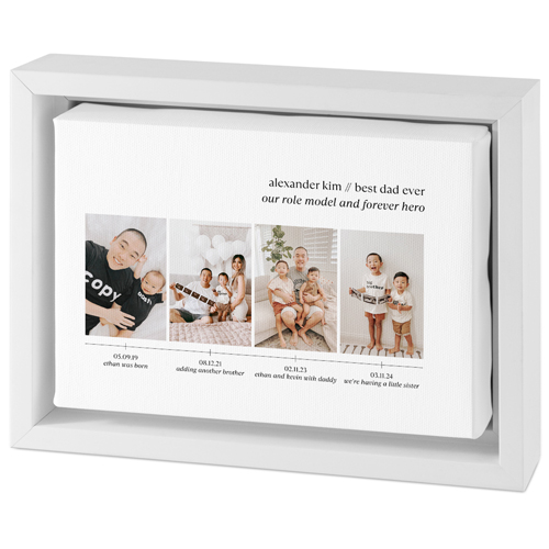 Timeline of Life Tabletop Framed Canvas Print, 5x7, White, Tabletop Framed Canvas Prints, White