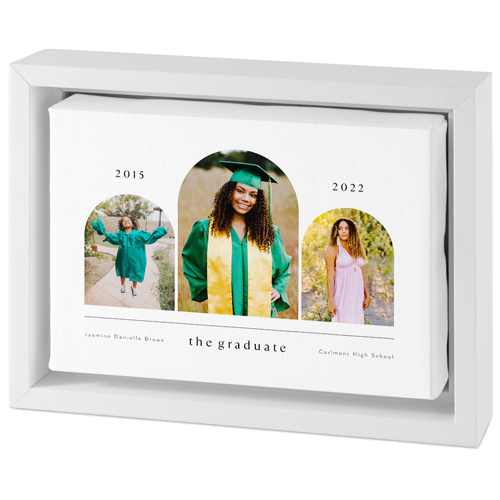 Timeline Arches Tabletop Framed Canvas Print, 5x7, White, Tabletop Framed Canvas Prints, White