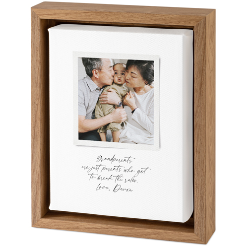 Sentimental Note Tabletop Framed Canvas Print, 5x7, Natural, Tabletop Framed Canvas Prints, White, white